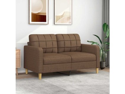 2místná pohovka hnědá 140 cm textil 359094