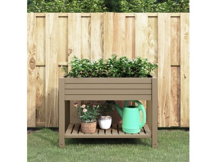 Zahradní vyvýšený záhon světle hnědý 110x45x79 cm polypropylen 364176