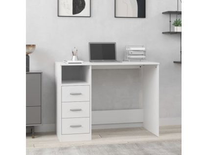 Psací stůl se zásuvkami bílý 102 x 50 x 76 cm kompozitní dřevo 823032
