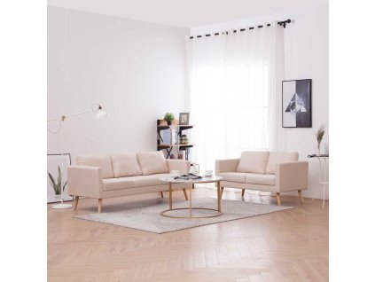 2dílná sedací souprava textilní krémová 276851