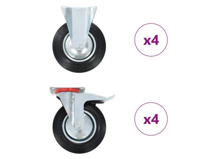 8 ks pojezdová kolečka 200 mm 278056