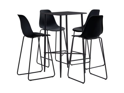 5dílný barový set plast černý 279922