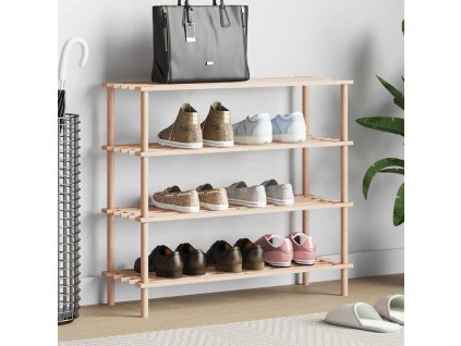 Botník se 4 policemi masivní jedlové dřevo 285201