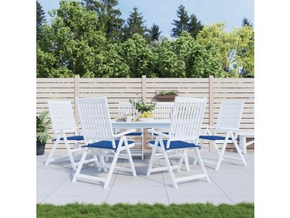 Podušky na zahradní židli 6 ks královsky modré 40x40x4cm oxford 314025