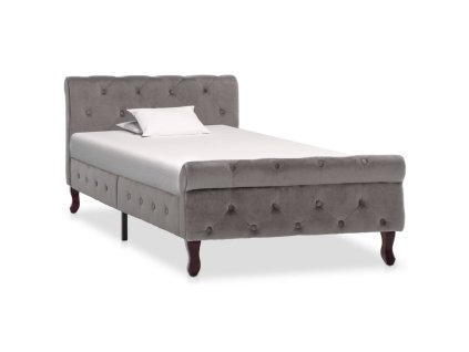 Rám postele šedý samet 90 x 200 cm 288557