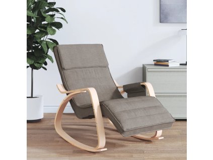 Houpací křeslo taupe textil 351079