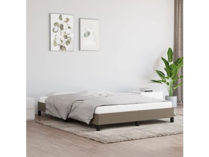 Rám postele bez matrace taupe 140 x 200 cm textil 346724