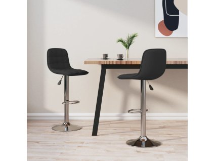 Barové židle 2 ks černé textil 333951