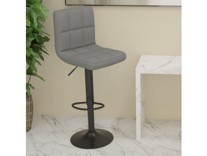 Barová židle světle šedá textil 334272