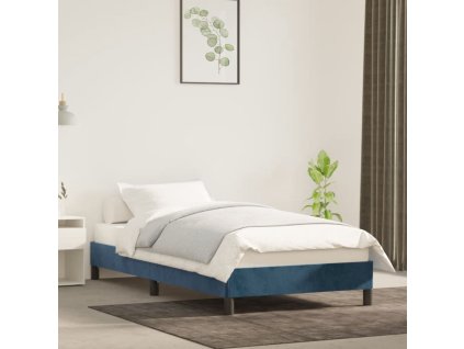 Rám postele bez matrace tmavě modrý 90x190 cm samet 346950