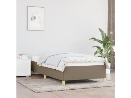 Rám postele bez matrací taupe 90x200 cm textil 347137