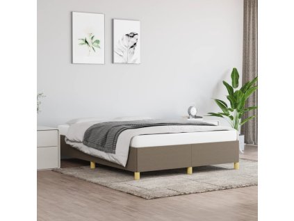 Rám postele bez matrace taupe 140 x 190 cm textil 347161