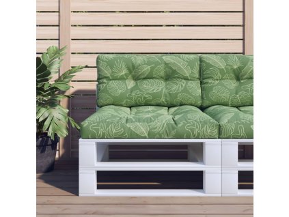 Podušky na palety 2 ks vzor listů textil 360730