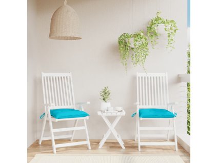 Podušky na židli 2 ks tyrkysové 50 x 50 x 7 cm oxfordská látka 361561