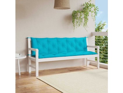 Podušky na zahradní lavici 2 ks tyrkysové oxfordská látka 361734