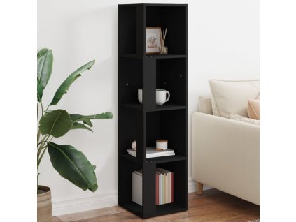 Rohová skříňka černá 33 x 33 x 132 cm dřevotříska 809036