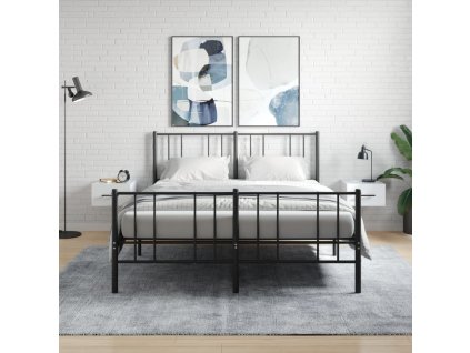 Nástěnné noční stolky 2 ks bílé s vysokým leskem 35x35x20 cm 829857