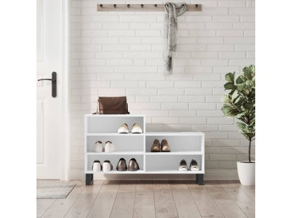 Botník bílý 102x36x60 cm kompozitní dřevo 831396