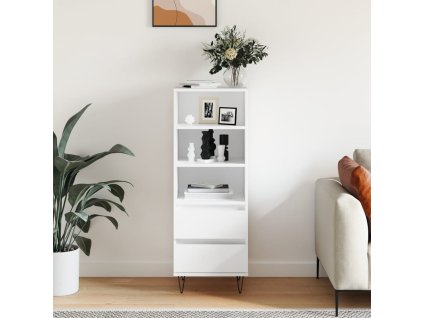 Skříň highboard bílá 40 x 36 x 110 cm kompozitní dřevo 831508