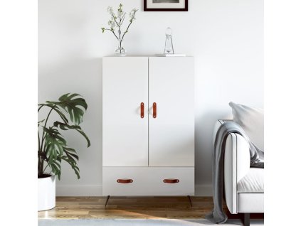 Skříň highboard lesklá bílá 69,5 x 31 x 115 cm kompozitní dřevo 828206
