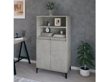 Skříň highboard betonově šedá 60 x 36 x 110 cm kompozitní dřevo 821232