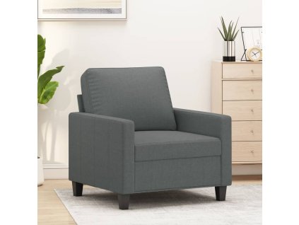 Křeslo tmavě šedé 60 cm textil 359148