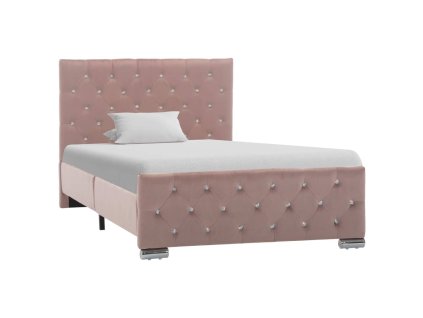 Rám postele růžový samet 100 x 200 cm 286824