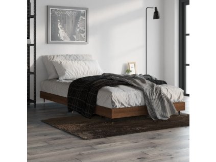 Rám postele bez matrace hnědý dub 90 x 190 cm kompozitní dřevo 832204