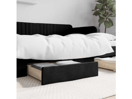 Zásuvky pod postel 2 ks černé kompozitní dřevo a textil 833912