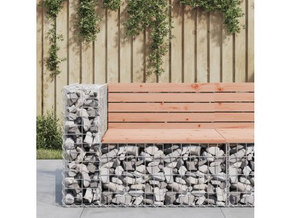 Zahradní lavice gabionový design 92x71x65,5cm masivní douglaska 834381