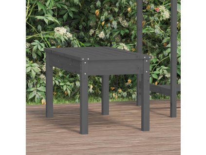 Zahradní lavice šedá 80 x 44 x 45 cm masivní borové dřevo 823999