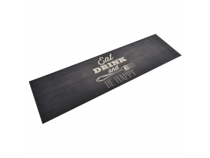 Kuchyňský koberec omyvatelný Kuchyně černý 45 x 150 cm samet 136558