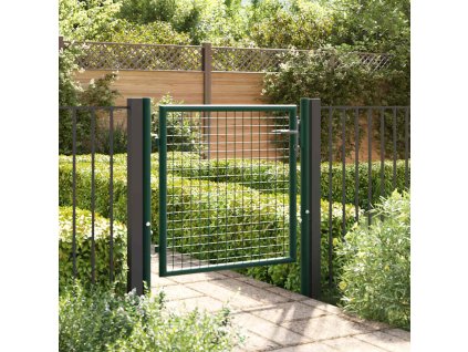 Plotová branka ocelová 100 x 75 cm zelená 145732