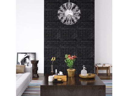 3D tapeta cihly samolepící 20 ks černá 150725