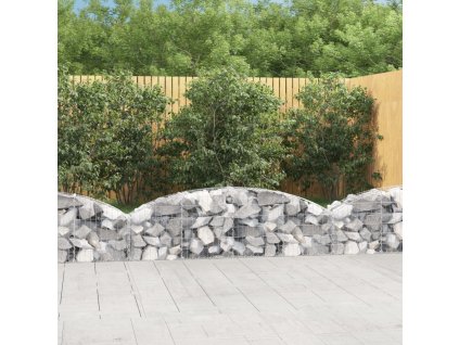 Klenutý gabionový koš 200 x 30 x 40/60 cm pozinkované železo 153462