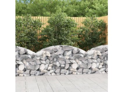 Klenutý gabionový koš 150 x 30 x 60/80 cm pozinkované železo 153443