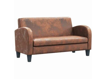 2místná sedačka umělý semiš hnědá 245585