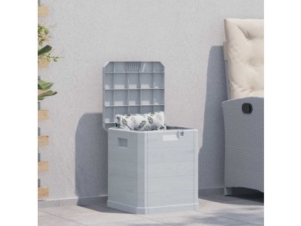 Zahradní úložný box 90 l světle šedý 45683