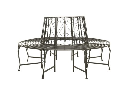 Zahradní lavice kolem stromu 160 cm ocel 313033