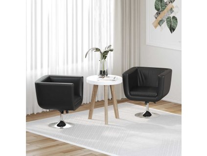 Barové židle 2 ks, umělá kůže, černá 160440