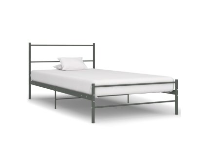Rám postele šedý kovový 90 x 200 cm 286493