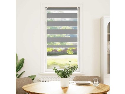 Zebrová roleta 80,9 x 150 cm, šířka látky 76,7 cm, šedá 240199