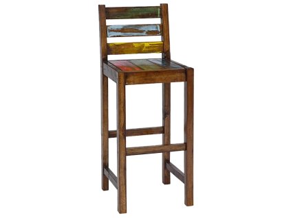 Barové stoličky 2 ks masivní recyklované dřevo 245800