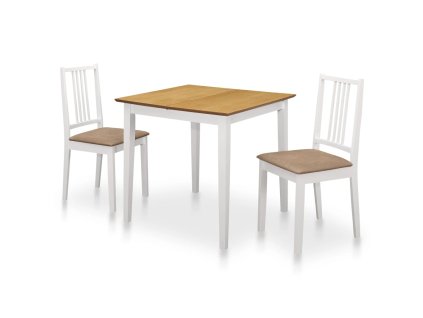 3dílný jídelní set MDF bílý 276408