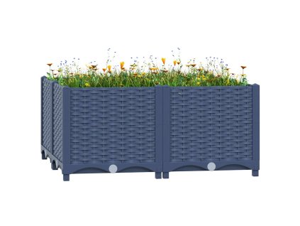 Vyvýšený záhon 80 x 80 x 38 cm polypropylen 310411