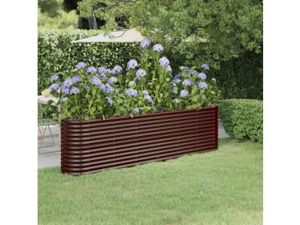 Vyvýšený záhon pozinkovaná ocel 260x40x68 cm hnědý 318905