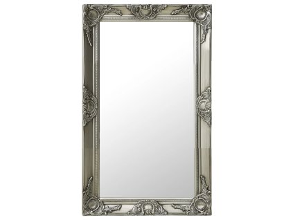 Nástěnné zrcadlo barokní styl 50 x 80 cm stříbrné 320322