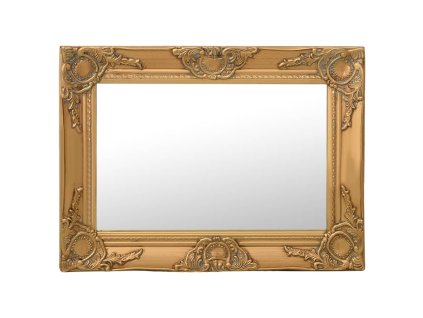 Nástěnné zrcadlo barokní styl 60 x 40 cm zlaté 320329
