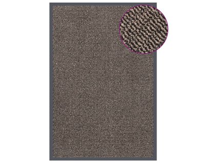 Rohožka všívaná 80 x 120 cm tmavě hnědá 326940