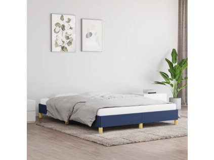 Rám postele bez matrace modrý 160 x 200 cm textil 346832
